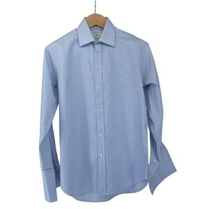 Charles Tyrwhitt Slim Fit Mens Blue Check Dress Shirt 15 33in Executive Preppy